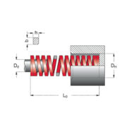 ПРУЖИНА ЧЕРВЕНА 50х150 RET ПРУЖИНА ЧЕРВЕНА 50х150 RET