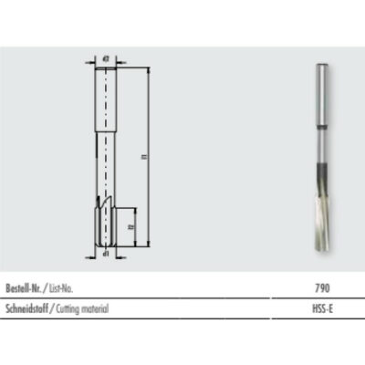 REIBER F 5 MACHINE COBALT WITH CYLINDRICAL TAIL DIN 212 790H7 SPIRAL WERKO