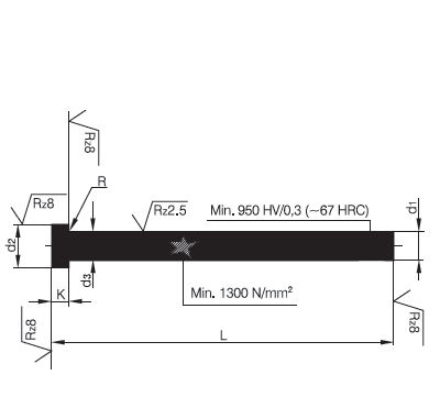 EJECTOR F 10.0x125 FORM AN TCN RET