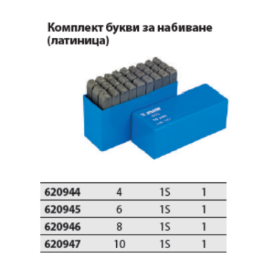 БУКВИ ЛАТИНИЦА 8мм 620946 Unior