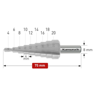 STEP DRILL 4-20 HSS-XE z2 213031 KARNASCH