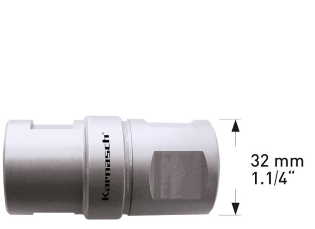 АДАПТЕР ЗА БОРКОРОНКА СЪС ЗАПОЕНИ ТВЪРДОСПЛАНИ ПЛАСТИНИ 105-150mm за Weldon 32