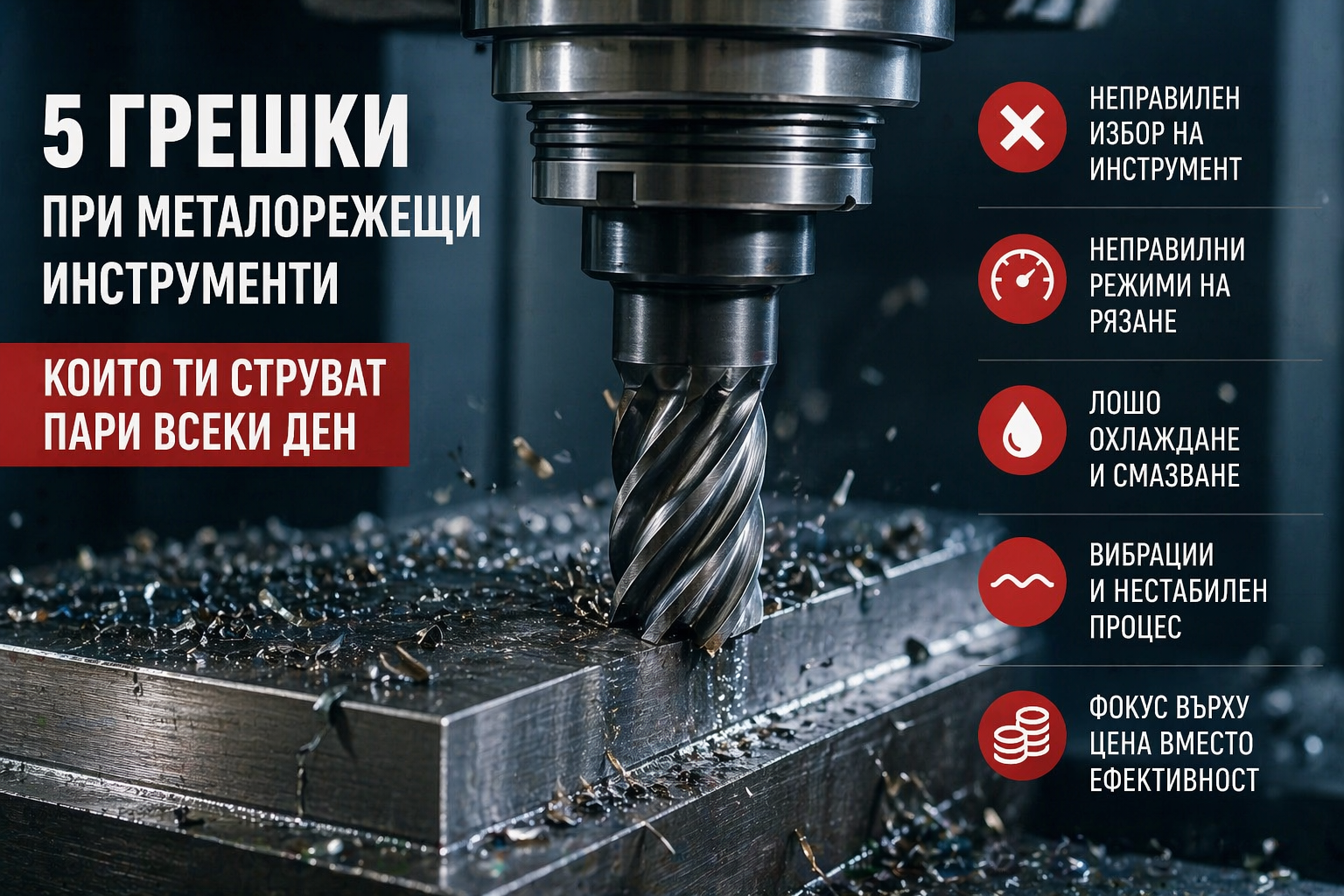 5 грешки при металорежещи инструменти, които ти струват пари всеки ден